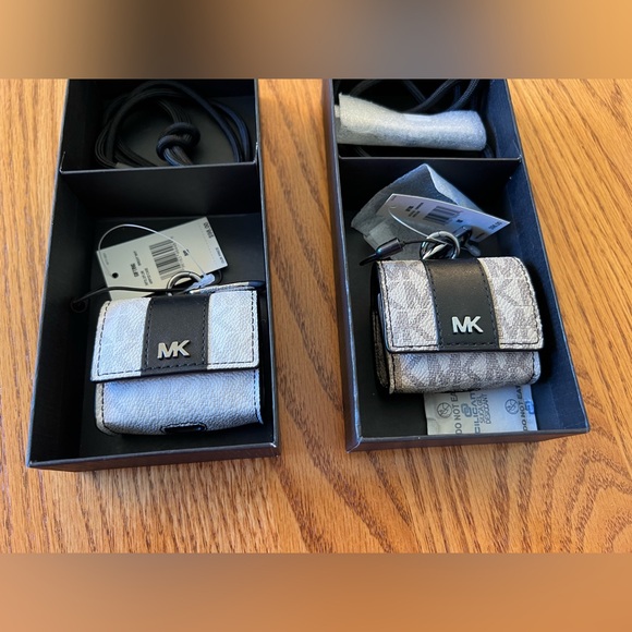 NIB Michael Kors AirPod Case in Hemp/Brown or Bright White - Picture 2 of 9